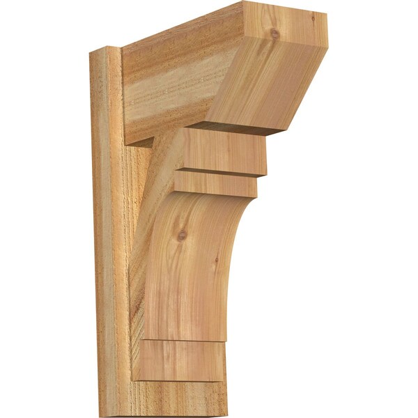 Ekena Millwork Merced Slat Rough Sawn Outlooker, Western Red Cedar, 8"W x 14"D x 22"H OUT08X14X22MRC06RWR - main